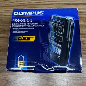 Olympus DS-3500 Digital Voice Recorder Metal Body Professional Dictation Black